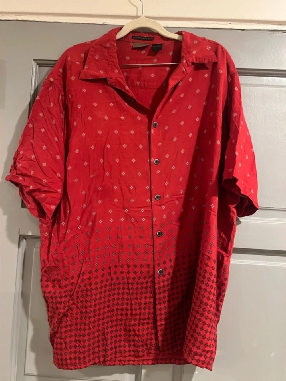 Axist Men’s 100% Silk Button Down Shirt sz XL